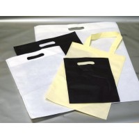 SALE - Cheap Non Woven bags - cutout / loop handles